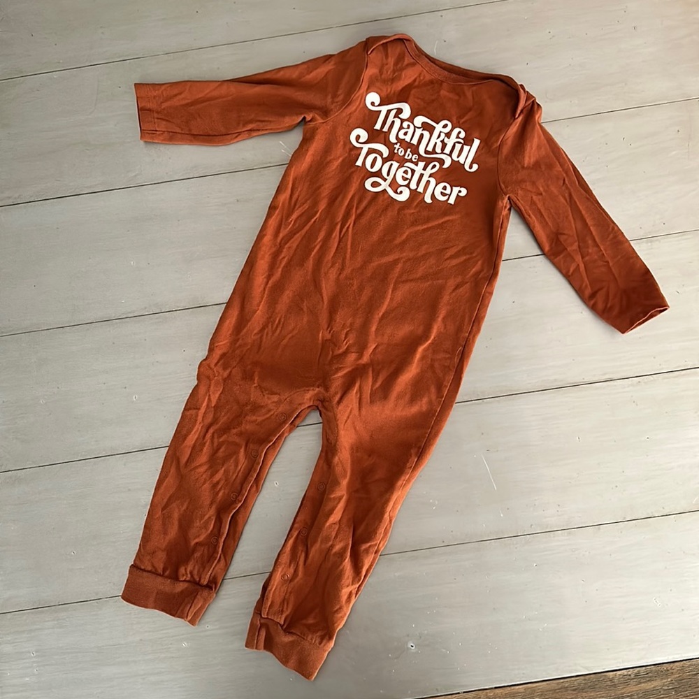 Thankful to be Together Onesie Rust Color
